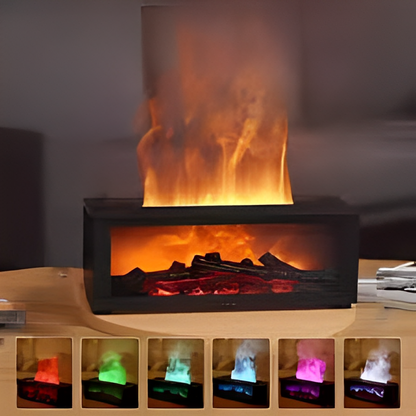 Creative Fireplace Air Humidifier with LED Light Remote